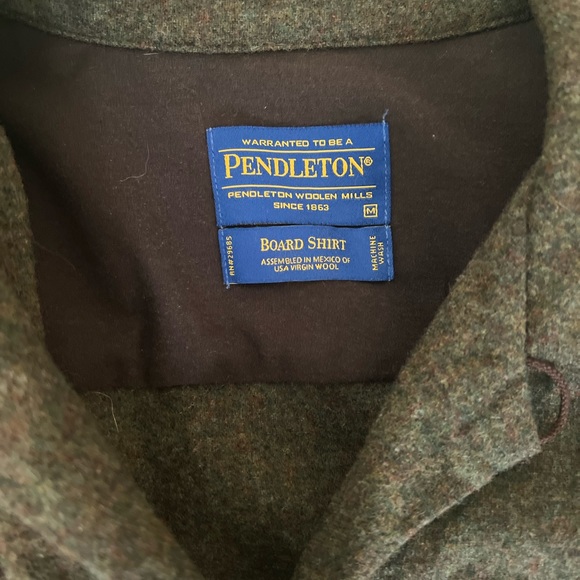 Pendleton Men's Original Wool Plaid Long Sleeve Button Down Board Shirt - Picture 3 of 3